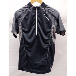 Endura Short Sleeve Cycling Shirt Pockets Black and Gray Small